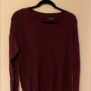Maroon open knit American Eagle sweater